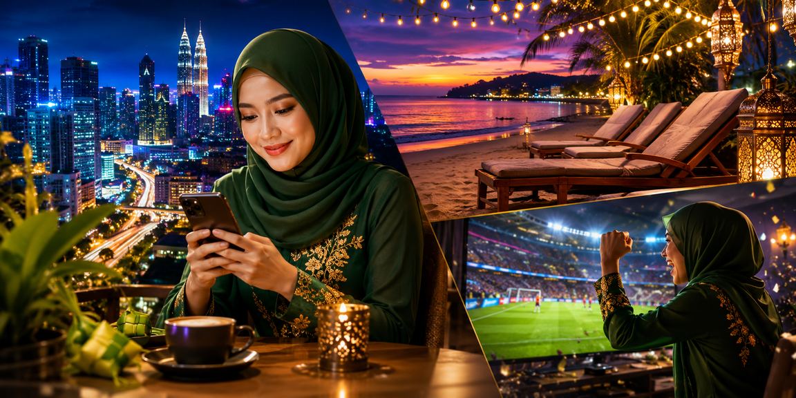 Pemandangan kasino mudah alih Petaling Jaya di Hari Raya yang meriah